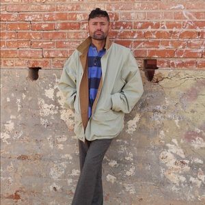 Beige Corduroy Collar Field Jacket Medium